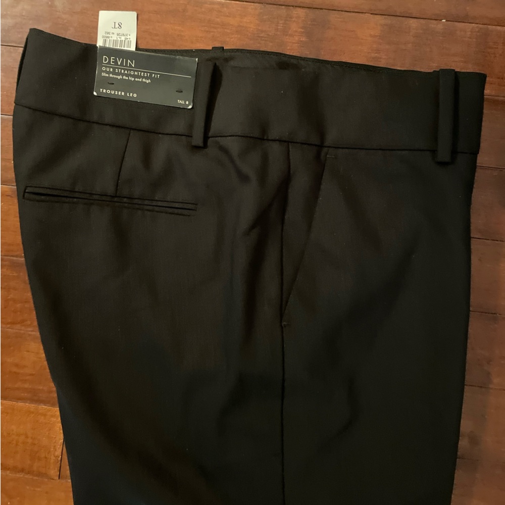 NWT Ann Taylor Black Devin Straight Leg Trouser - 8Tall -
